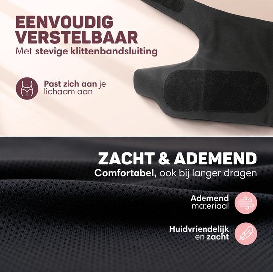 Vulpes Goods® Babycare - Bande abdominale de grossesse - Ceinture de grossesse ajustable - Bande abdominale de grossesse - Invisible et respirante - Soutien abdominal et dorsal - Taille L - Bande pelvienne - Ceinture de grossesse - Soutien pelvien - Sac d