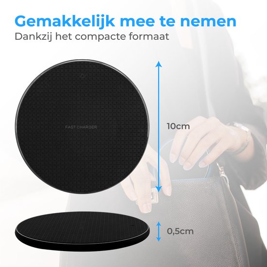 Surge Powerbank 10 000mAh - Chargeur rapide pour charger 3 appareils simultanément - Convient à iPhone et Samsung - Avec connecteur USB-C