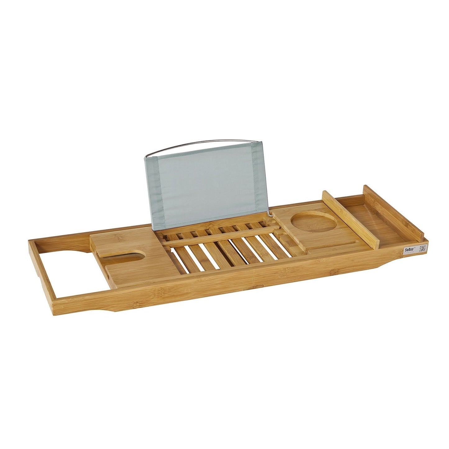 SoBuy FRG207-N Planche de bain en bois de bambou - réglable - 70-104 x 4 x 22 cm