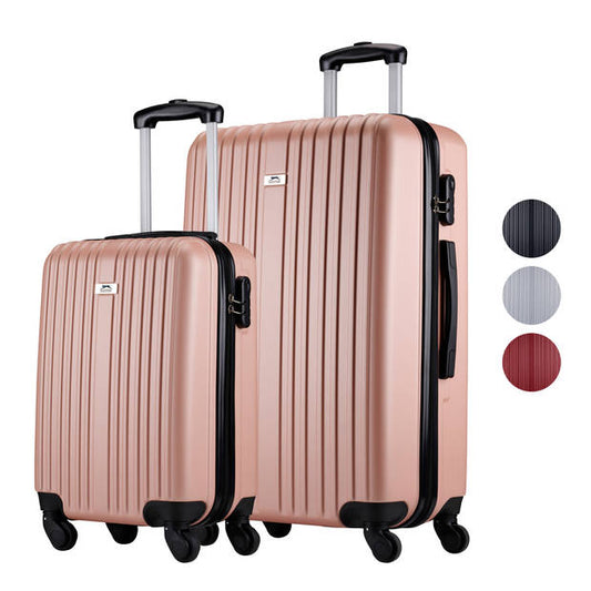 Slazenger Case Set 2 Piece - Hand Luggage Trolley 26L et Spacious Luggage Case 71L - Pink