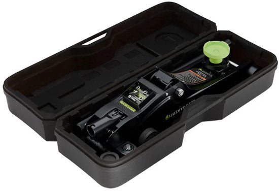 Cric de voiture - Avec roues - Accessoires inclus - Noir / Vert