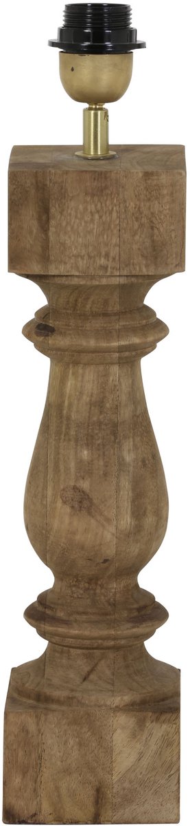 Light & Living Pied de lampe CUMANI - Bois Weather Barn - Marron - 10 x 10 x 38 cm