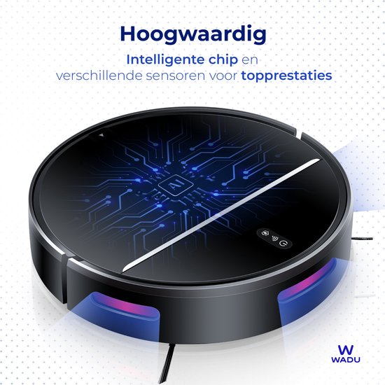 Robot aspirateur avec fonction de nettoyage - Avec station de charge - Convient aux animaux domestiques - Robot nettoyeur