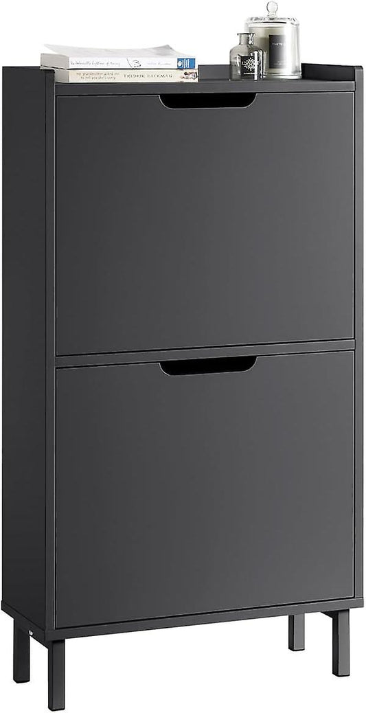 SoBuy Meuble à chaussures - FSR151-SCH - MDF et métal - Max. 16kg. - 50x19x9 - Anthracite
