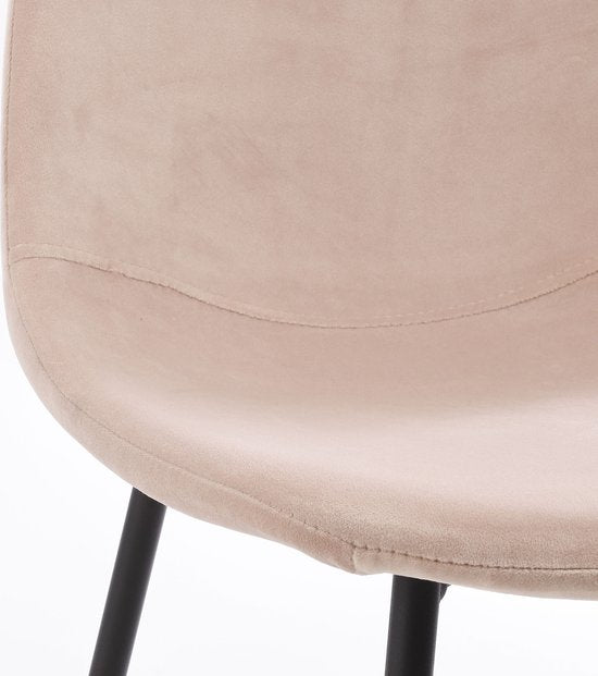 Chaise de salle à manger - Mica Decorations - Polyester recyclé - Blanc cassé