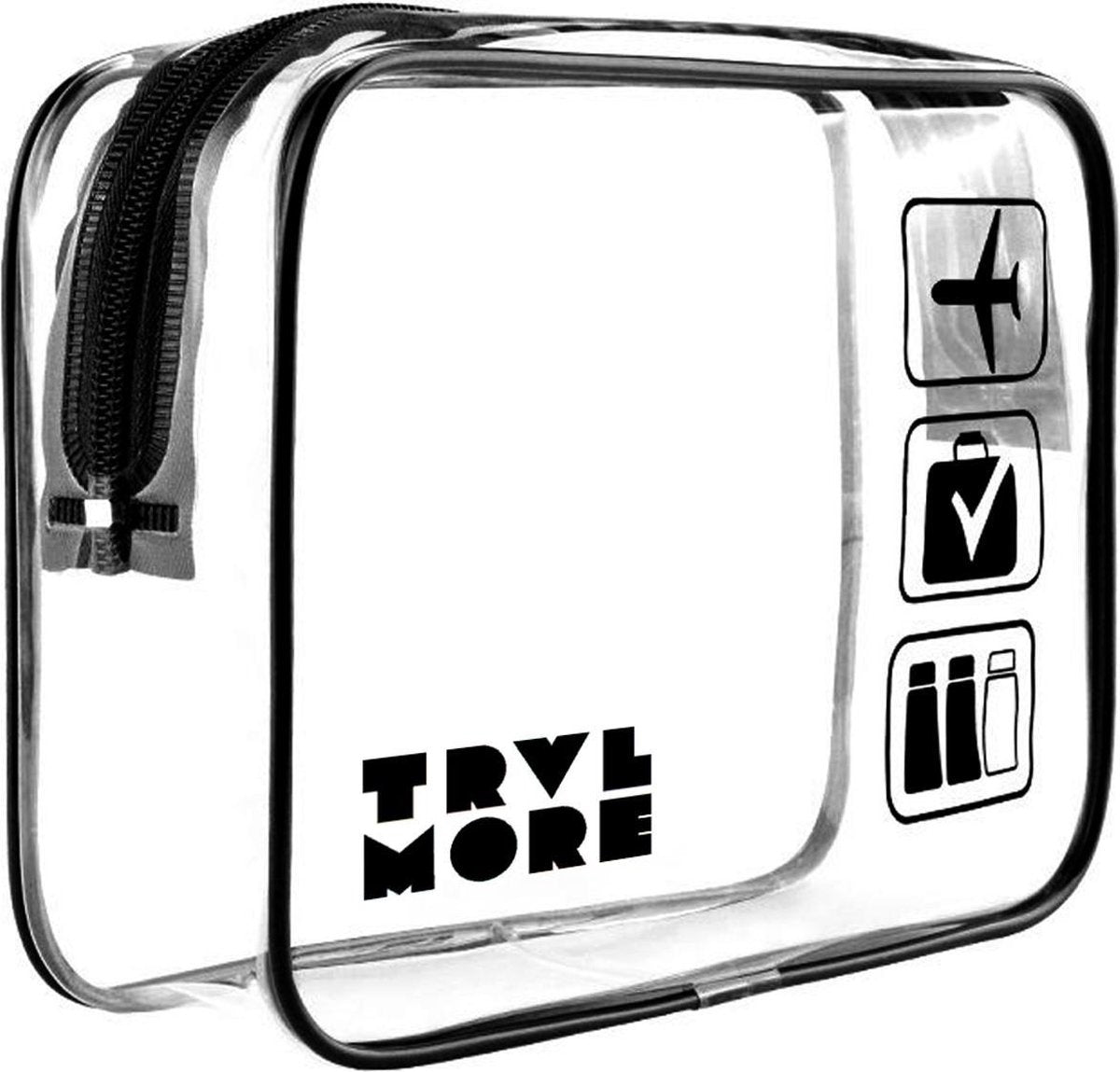 TRVLMORE Trousse de toilette transparente - Noir/Transparent