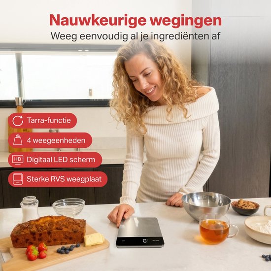 AoraKitchen Balance de cuisine numérique - Balance de cuisine - Balance numérique de précision - Tare