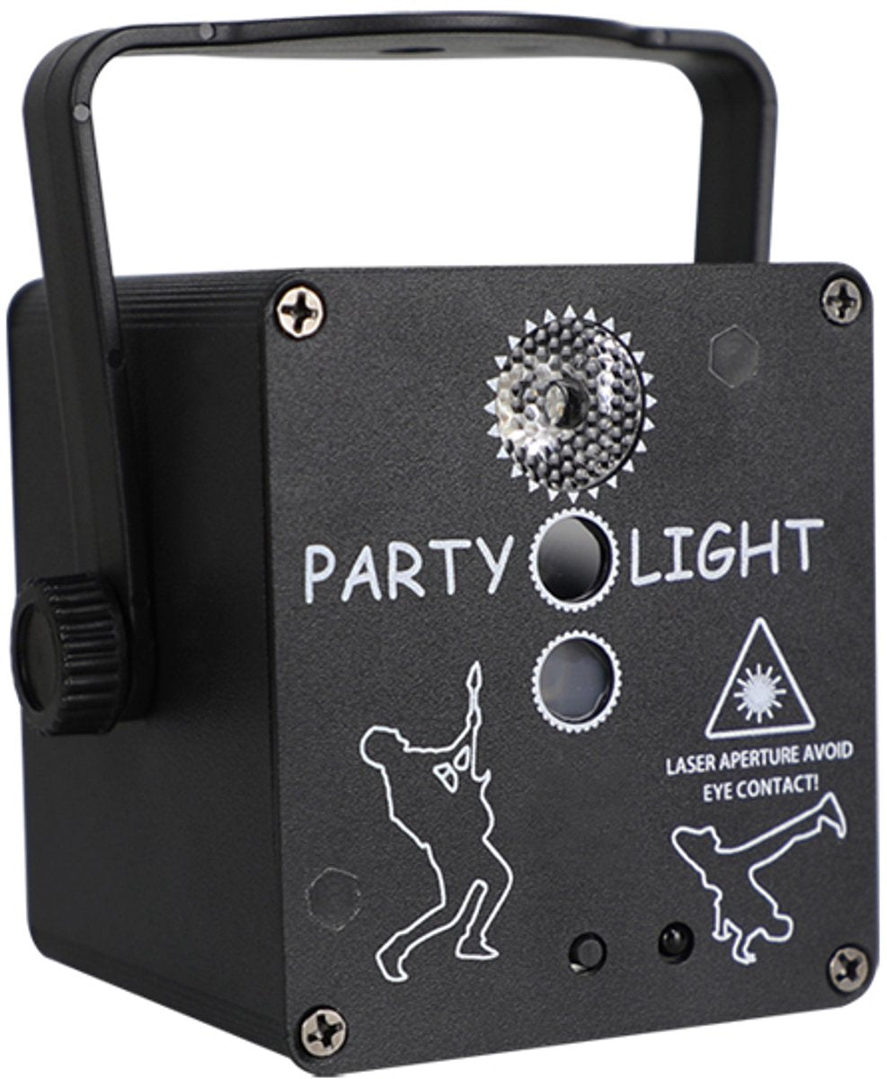 Lampe disco avec laser de fête et télécommande - Stroboscope LED USB - 2 Eyes Laser