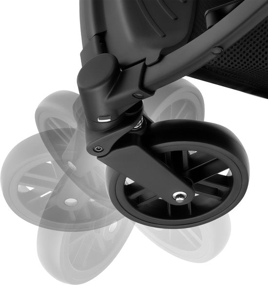 tectake® Buggy Pushchair Finn - Poussette pliante légère - Pliable et avec capote pliante - Protection solaire - Capacité de charge 15kg - Anthracite