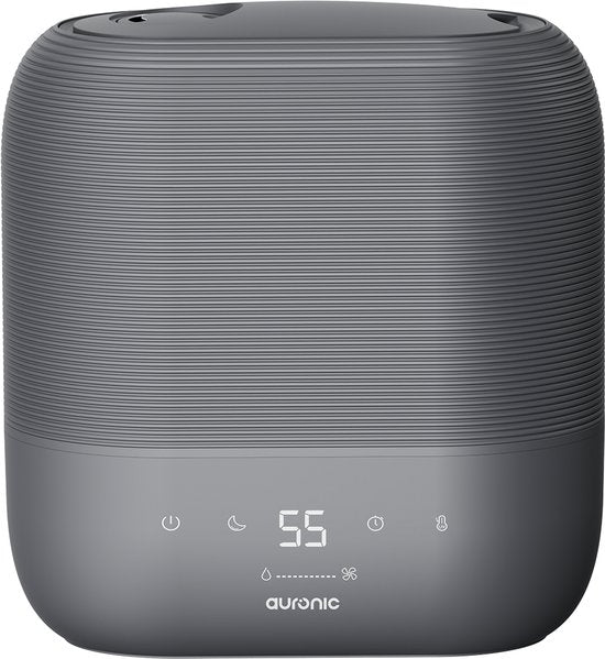 Humidificateur Auronic - 5 L - Convient pour la chambre à coucher, la chambre de bébé, le bureau, le salon et bien plus encore - Humidificateur - Sans BPA - Anthracite