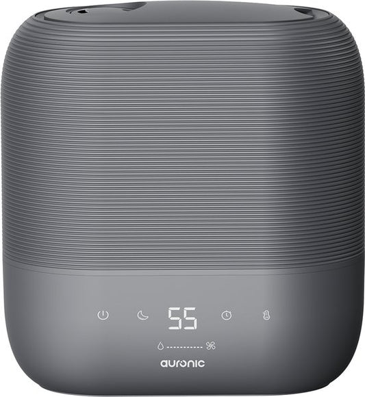 Humidificateur Auronic - 5 L - Convient pour la chambre à coucher, la chambre de bébé, le bureau, le salon et bien plus encore - Humidificateur - Sans BPA - Anthracite