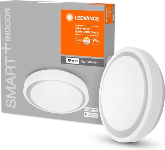 Ledvance Planon Frameless 30cm Tunable White Plafonnier 24W - Gris - Blanc Chaud 3000K - Lumière du Jour 6500K | 2500lm | Pour intérieur (IP20)