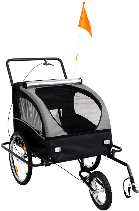 Outbee Bicycle Trailer For Kids - 2 in 1 Bicycle Trailer And Stroller - Kids' Bicycle Trailer - Kids' Buggy - 3 Wheels - With Flag