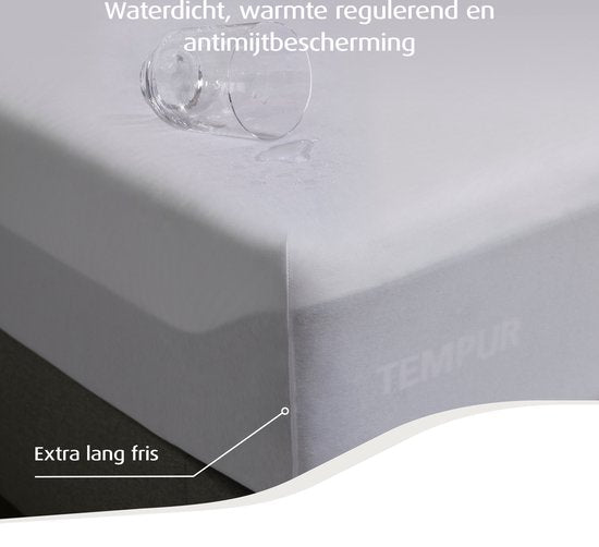 Home by TEMPUR - Protège-matelas - 140 x 200 x 25 cm - Blanc & TENCEL Lyocell - Imperméable et rafraîchissant - Chambre à coucher & hygiène - Anti-acariens et respirant