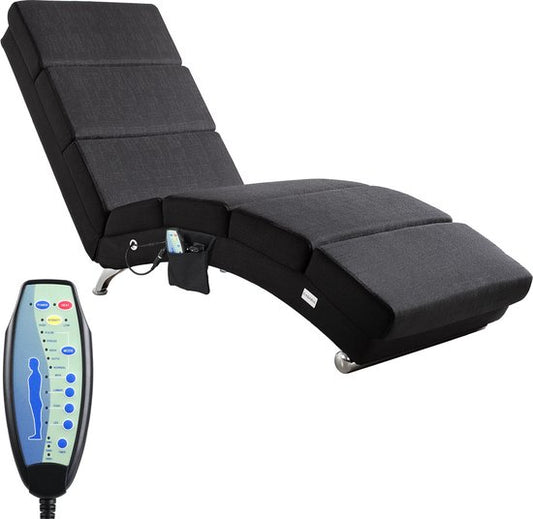 Fauteuil de détente Casaria - Fonctions massage et chauffage - Tissu - Anthracite