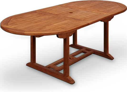 Table de jardin Casaria - Bois d'eucalyptus certifié FSC® - Brun