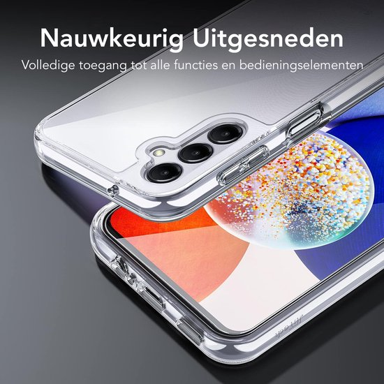 Podec Case Suitable for Samsung Galaxy A14 5G Transparent Phone Case - Anti-Shock Case Cover with 2x Screen Protector
