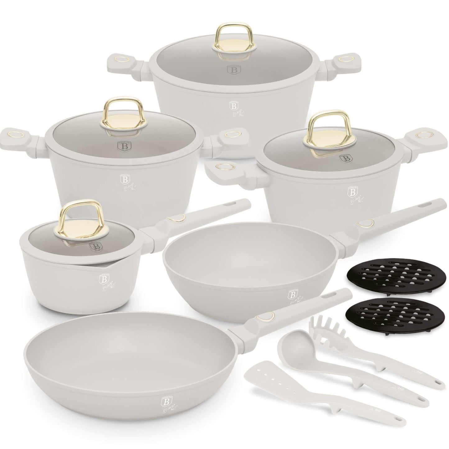 Ensemble de batterie de cuisine Berlinger Haus 15 pièces - BH-8081NN - Collection Sahara