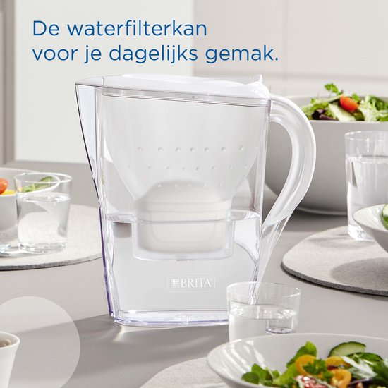BRITA - Carafe filtrante - Marella Cool - 2,4 L - Blanche - avec 1 cartouche filtrante MAXTRA PRO ALL-IN-1