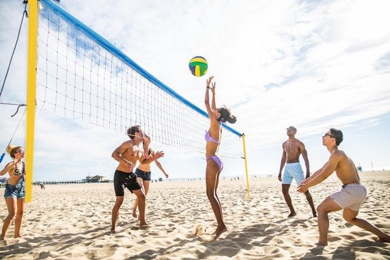 Set de volley-ball et de badminton Scatch - avec filet, raquettes, volants et ballon - sac de transport - 310 x 168 cm