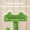 Arbre à chat Yaheetech avec 3 plateformes et 2 grottes - Vert - 49 x 49 x 139 cm