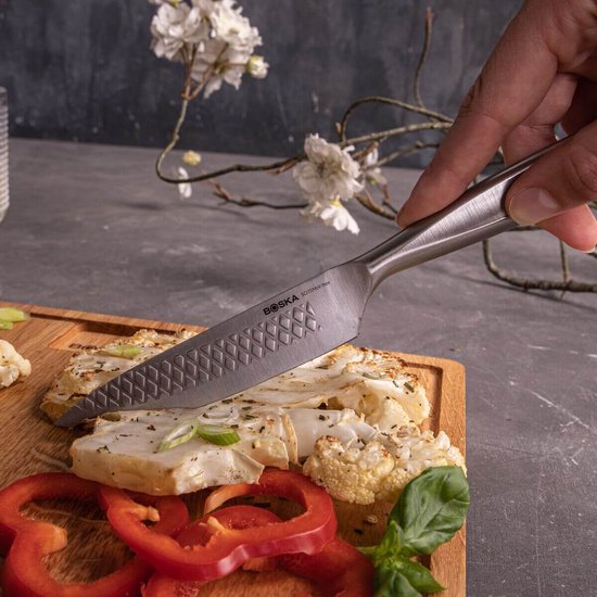 Boska Steak Knives / Set de couteaux à steak Monaco+ - 4 pièces - Acier inoxydable - Multifonctionnel - antiadhésif