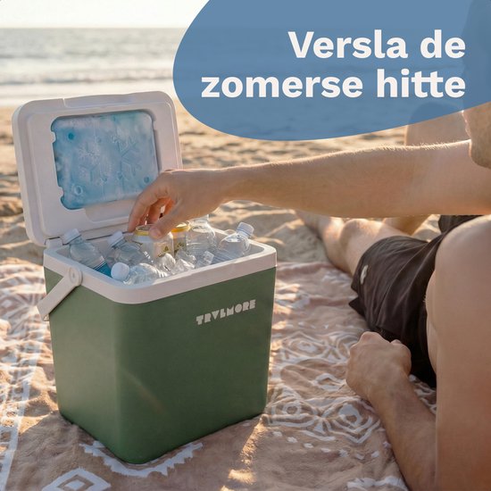 TRVLMORE Cool Box 7L - Frigobox - Elément de refroidissement inclus - Cool Box Small - Vert