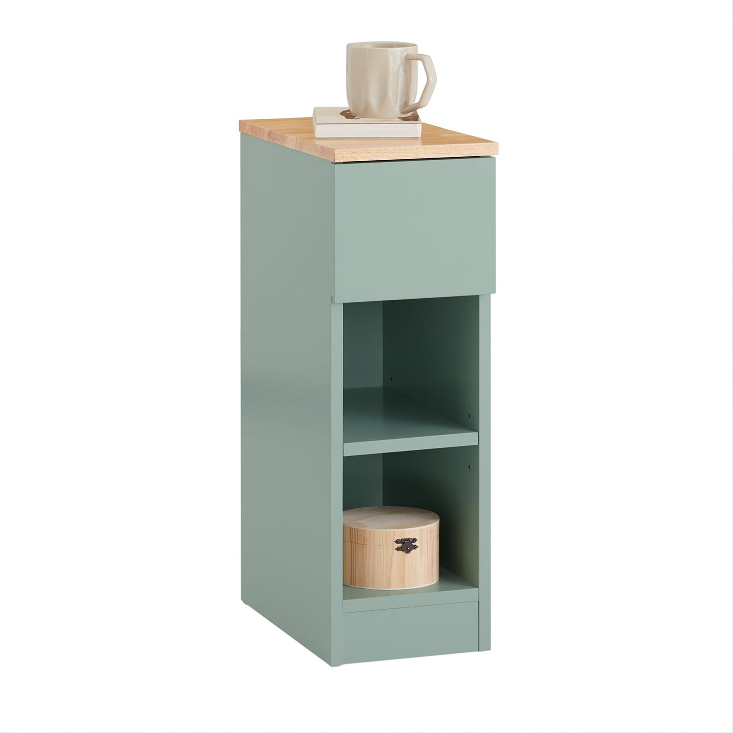 SoBuy FBT111-GR Table de chevet Vert 20x35x60 cm - Table d'appoint compacte avec tiroir