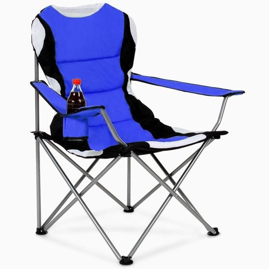 Chaise de camping Tectake Chair Basic - Bleu;Noir