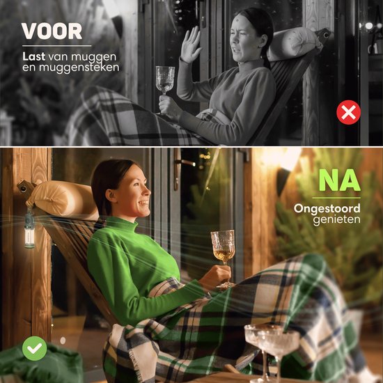 Répulseur Vulpes Goods® - Répulseur de moustiques 3 en 1 - Lampe anti-moustiques rechargeable, Powerbank et lumière - Pour le voyage, le camping, la randonnée - Intérieur et extérieur - 400LM - Magnétique - 10 coussinets parfumés supplémentaires inclus