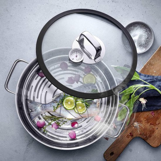 WMF Vitalis - Cocotte à vapeur et à rôtir - Ø 28 cm - Acier inoxydable - Avec couvercle - Compatible induction