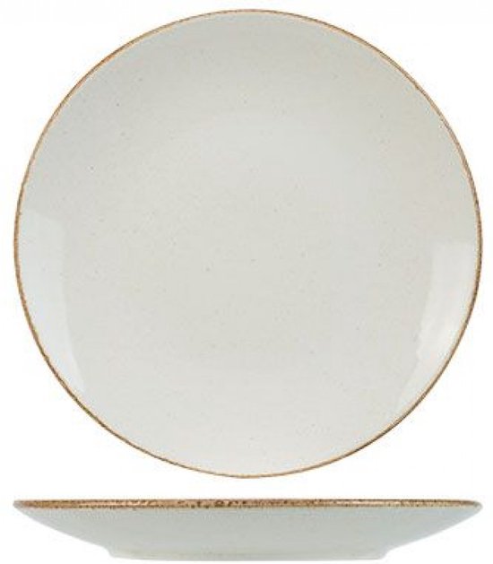 Marque : Cosy & Trendy - Granite Ivory- Assiette plate 27CM -.