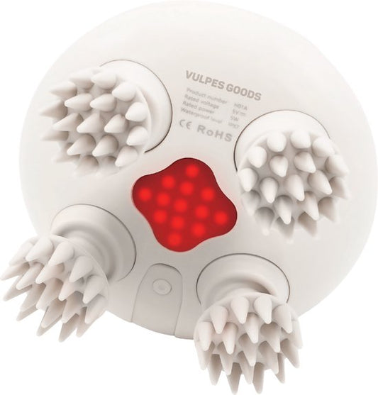 Vulpes Goods® BodyCare - Appareil de massage crânien à infrarouge - Masseur électrique - Masseur de cuir chevelu - Brosse à cheveux - Stimule la croissance et la circulation des cheveux - Rechargeable par USB