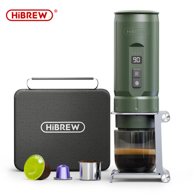 Machine à expresso portable HiBREW H4C - Verte - 220 x 75 mm