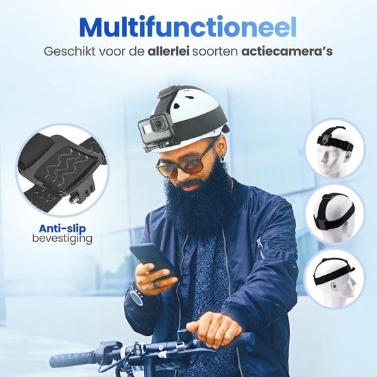 Garpex® Adjustable Head Strap - Support universel pour diverses caméras d'action