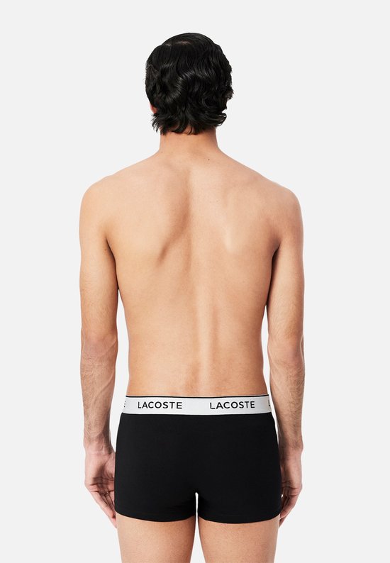 Boxers 3P Lacoste pour homme, noirs