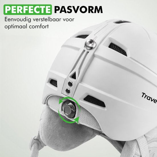 Travelhawk Ski Helmet - Casque de snowboard - Casque de ski - Unisexe - Blanc - L