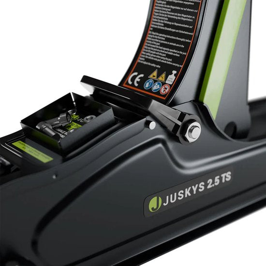 Cric de voiture - Avec roues - Accessoires inclus - Noir / Vert