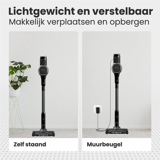 Auronic Aspirateur Bâton Sans Fil - Aspirateur Bâton Autonome - Sans Sac - 220W - Aspirateur - Noir