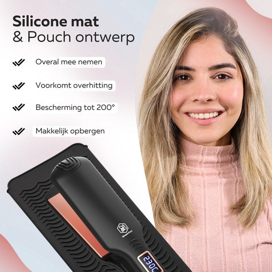 Beeperfect® Straightener Pro Straight - Lissage et bouclage - Lisseurs - Lisseur à cheveux - 80℃ à 230℃ - Tapis chauffant inclus