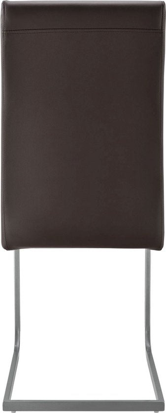 4 Chaises de salle à manger / chaise - Vegas - Cuir synthétique - Marron