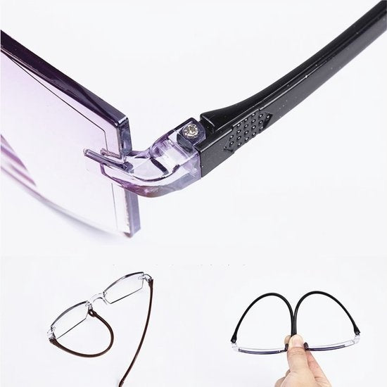 Lunettes d'ordinateur Shine Anti Blue Light 1.00 - Lunettes d'affichage multifocales - Lunettes de lecture pour femmes et hommes - Accessoires inclus