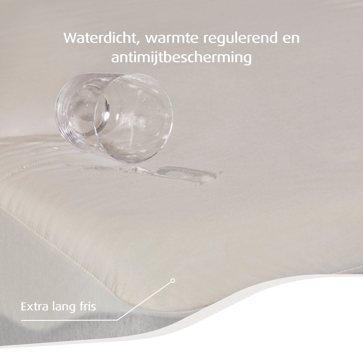 Home by TEMPUR® Protège-matelas - Nature - 80 x 200 x 25 cm - Coton biologique - Imperméable - Thermorégulateur - Antiacariens - Antiallergique