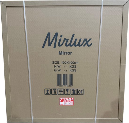 Miroir de salle de bain Mirlux - avec éclairage LED et chauffage - Miroir mural rond - Miroir de douche anti-condensation - 100CM