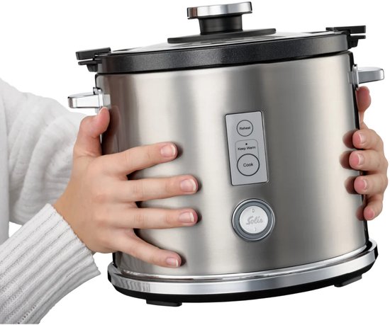 Solis Rice Cooker Multi 8162 - Cuiseur de riz et cuiseur vapeur - Pour tous types de riz - Cuiseur vapeur pour riz, légumes, poisson et autres - 650 W - 1.2L