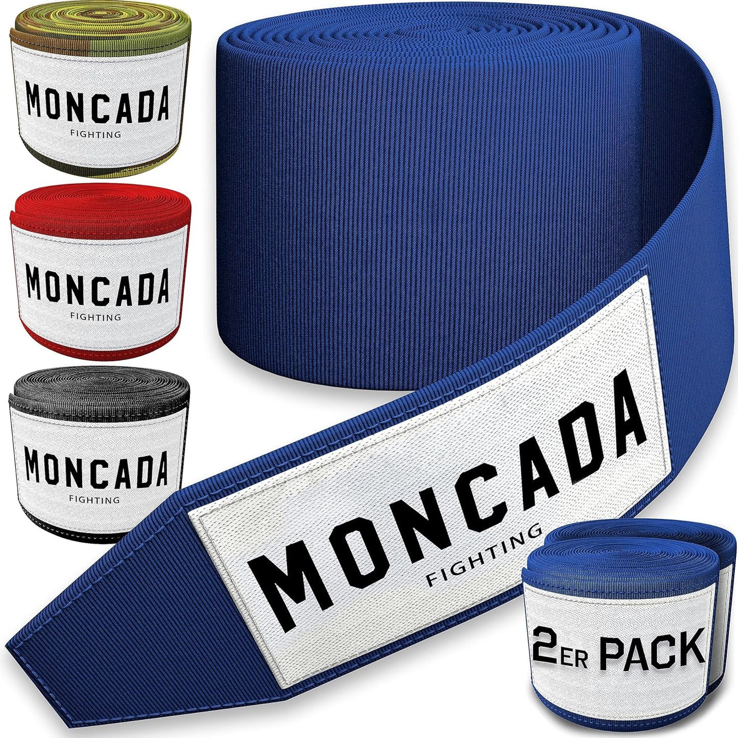 Bandage de boxe de combat Moncada - 4m - Bleu