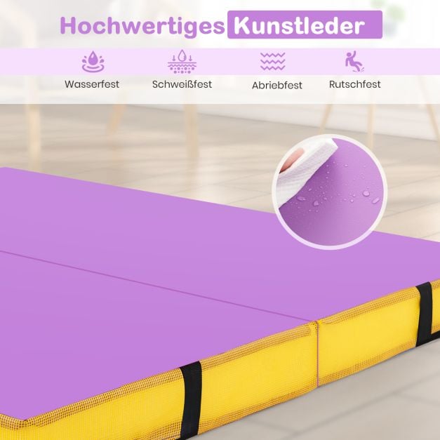 Tapis de gymnastique pliable Coast – 122 x 122 x 10 cm – Mousse EPE – Violet