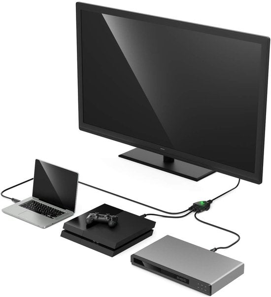 Répartiteur HDMI - Commutateur HDMI - 4K Ultra HD - 3 entrées - 1 sortie - Répartiteur HDMI - Haute vitesse, 3 ports - Répartiteur 3-en-1 - compatible avec les téléviseurs, PC, Roku, Fire TV Stick, Xbox, PS5, PS4, lecteurs Blu-Ray, projecteurs et écrans H
