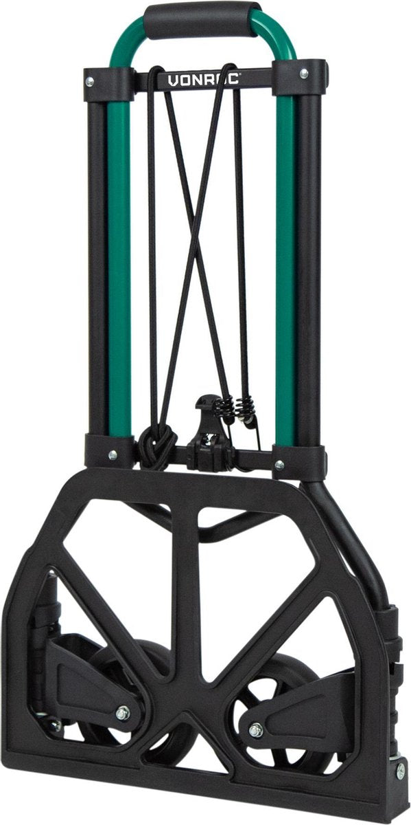VONROC Trolley - Pliable - Plate-forme de transport avec antidérapant - Capacité de charge max. 80kg. - Avec support à bagages