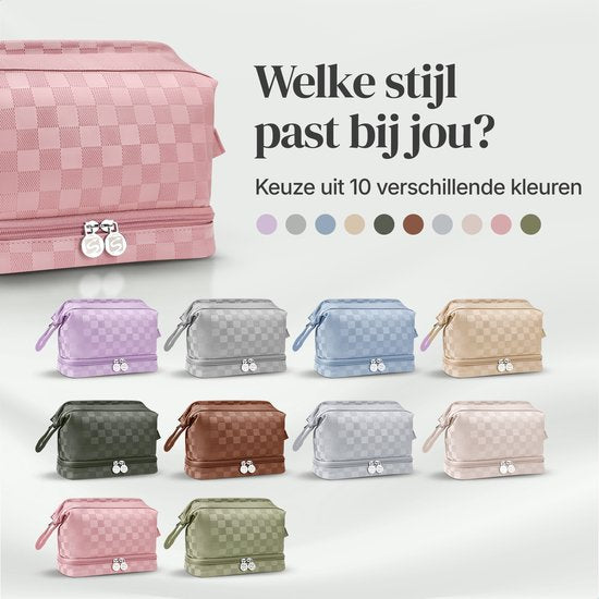Skycases Travel Essentials - Trousse de toilette et de maquillage - Imperméable et compacte - Convient aux voyages et à l'usage quotidien - Unisexe - Rose